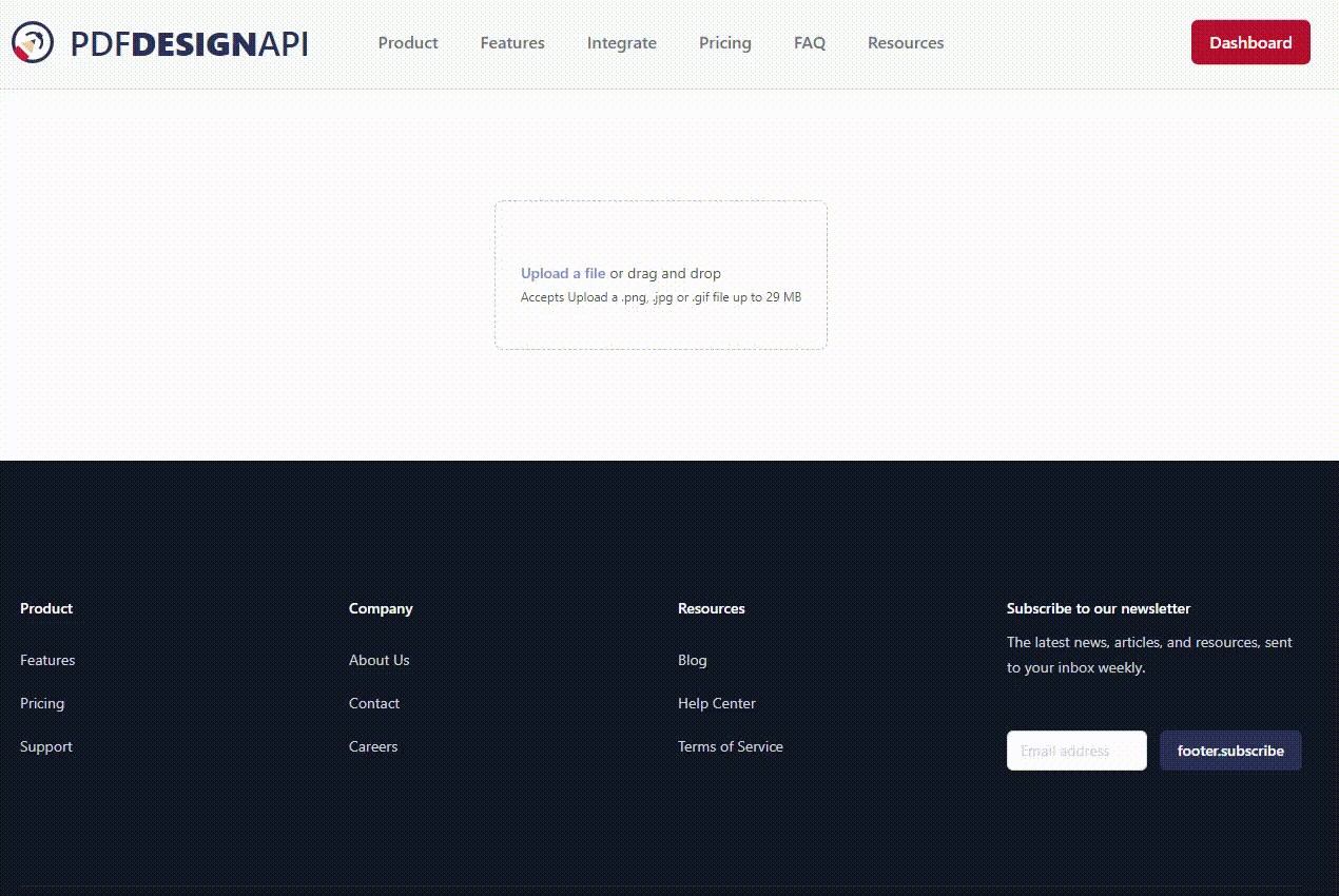 Uploads component